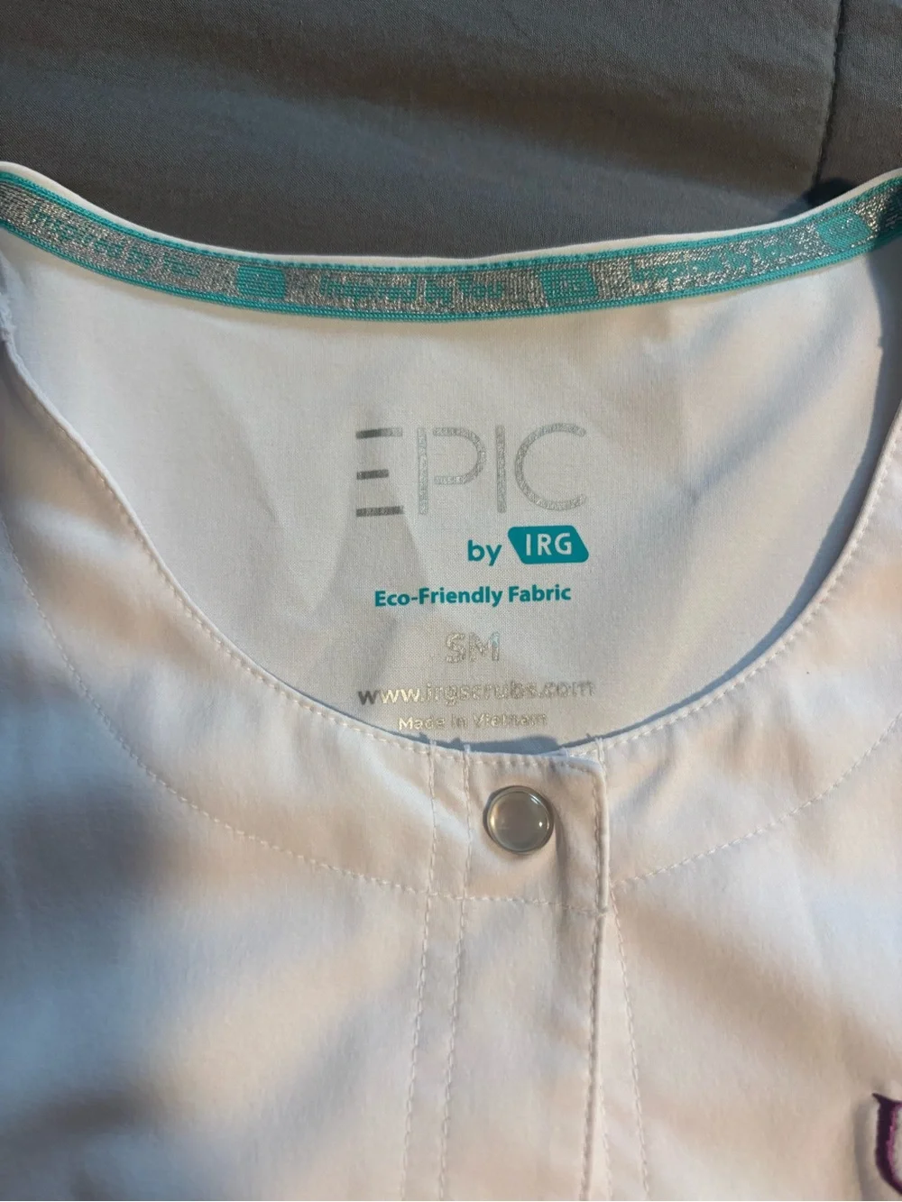 Epic Scrub Jacket with UPMC Embroidery - White